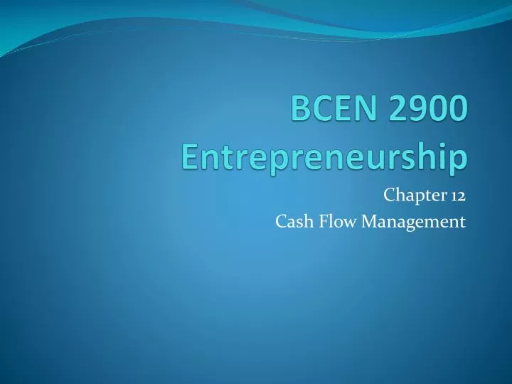 bcen 2900 entrepreneurship