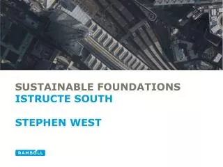 Sustainable foundations