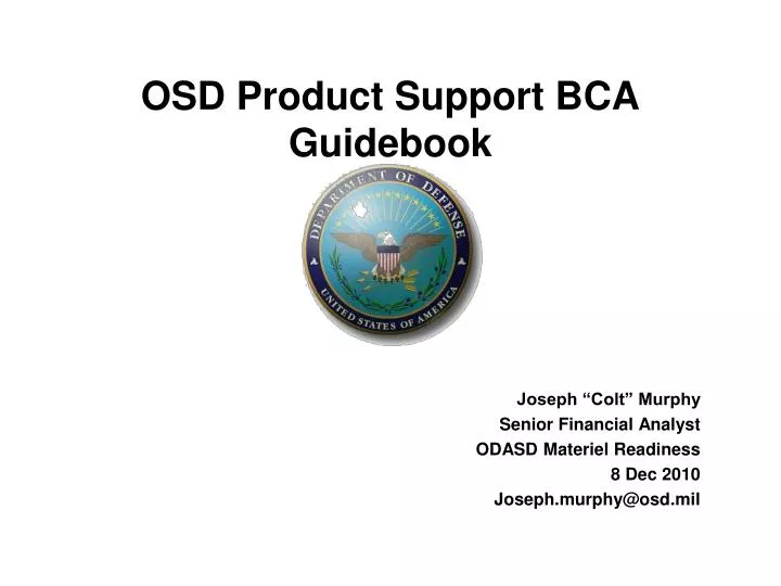 osd product support bca guidebook