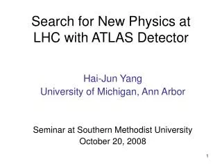 Search for New Physics at LHC with ATLAS Detector