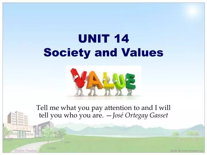 unit 14 society and values