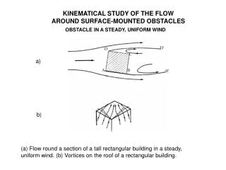 KINEMATICAL STUDY OF THE FLOW AROUND SURFACE-MOUNTED OBSTACLES