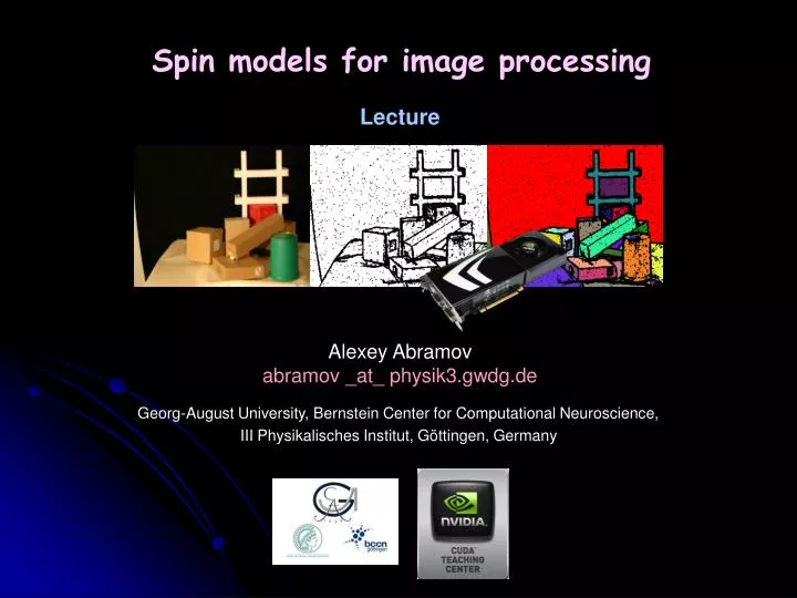 spin models for image processing