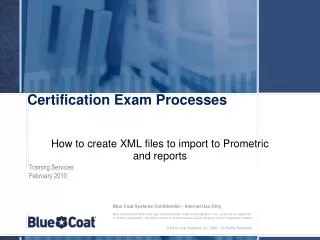 Certification Exam Processes