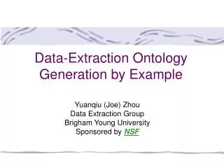 Data-Extraction Ontology Generation by Example