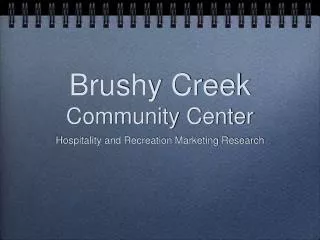 Brushy Creek Community Center