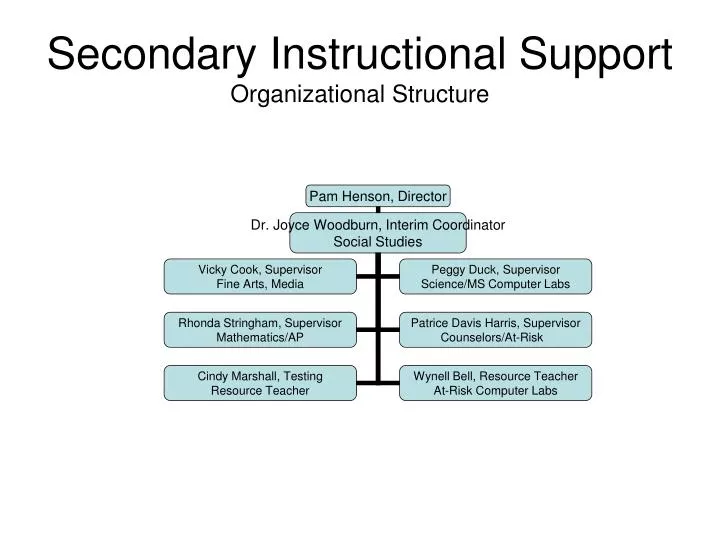 secondary instructional support organizational structure