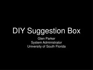 DIY Suggestion Box