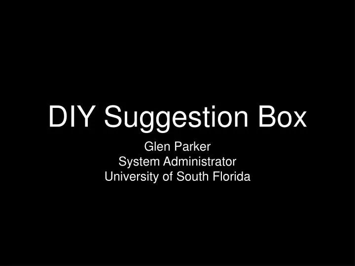 diy suggestion box