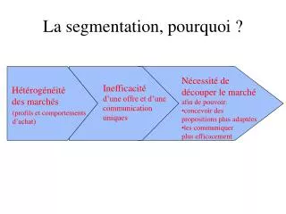 la segmentation pourquoi