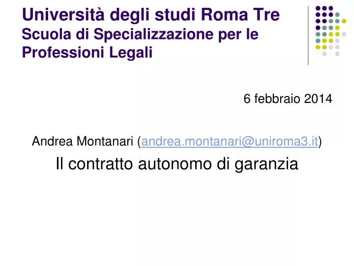 universit degli studi roma tre scuola di specializzazione per le professioni legali