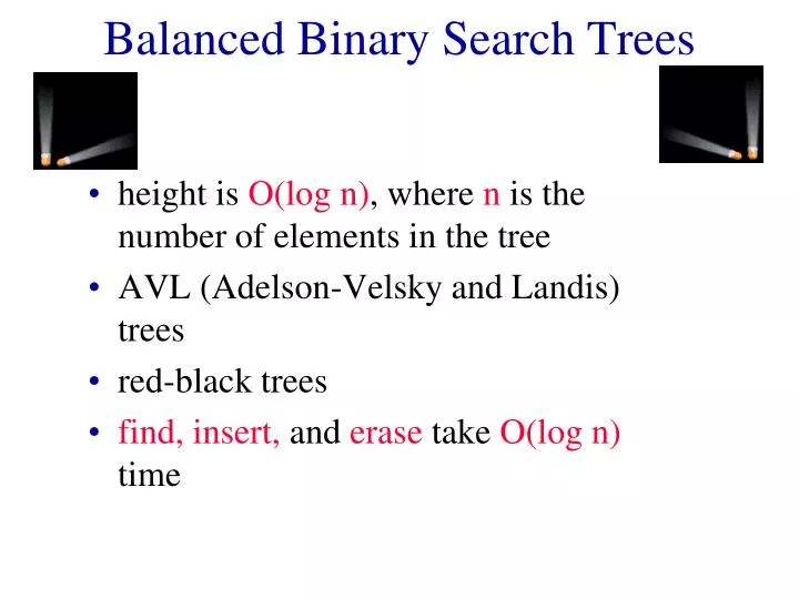 balanced binary search trees