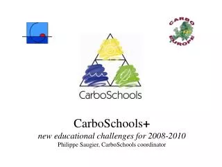 CarboSchools + new educational challenges for 2008-2010 Philippe Saugier, CarboSchools coordinator