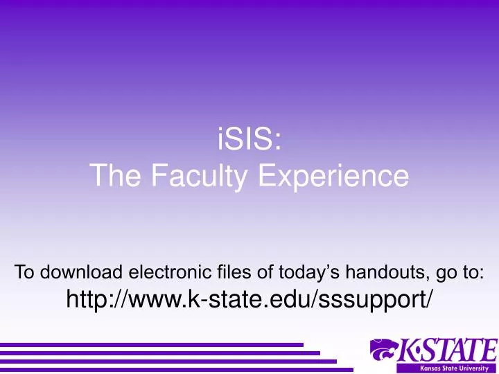 isis the faculty experience