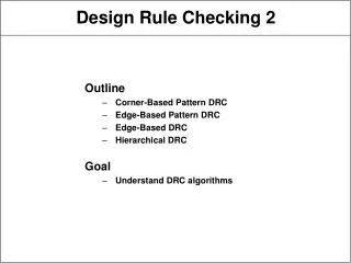 Design Rule Checking 2