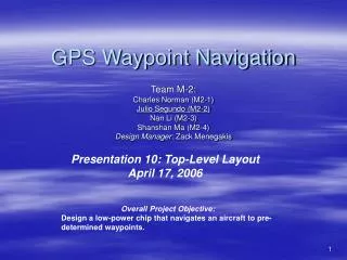 GPS Waypoint Navigation