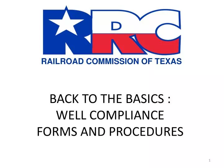 back to the basics well compliance forms and procedures