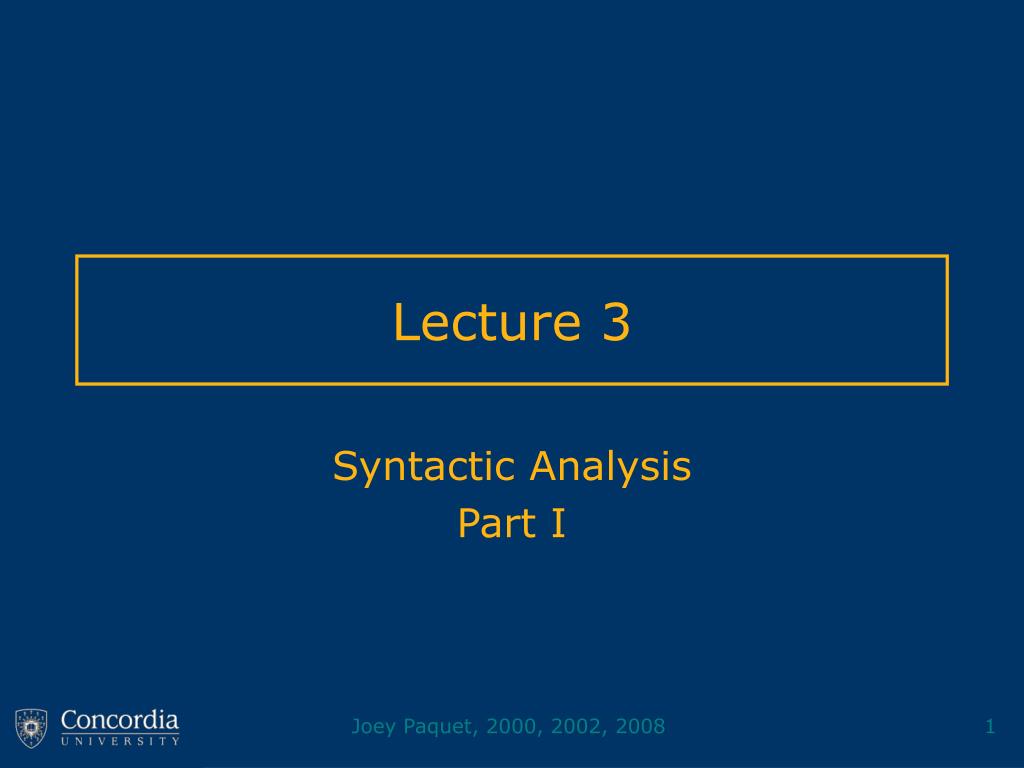 PPT - Lecture 3 PowerPoint Presentation, free download - ID:3815574