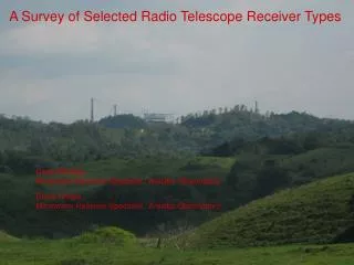 A Survey of Selected Radio Telescope Receiver Types
