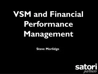 VSM and Financial Performance Management