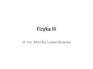 fizyka iii