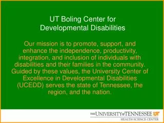 UT Boling Center for Developmental Disabilities