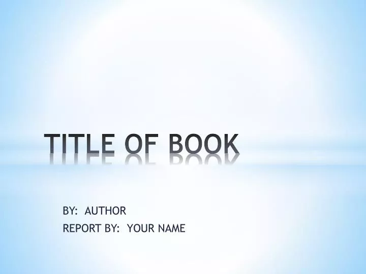 title of book