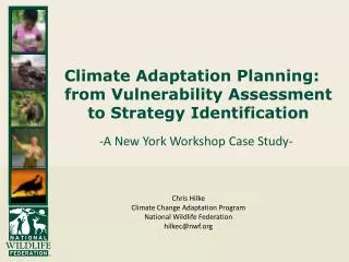Climate Adaptation Planning: from Vulnerability Assessment to Strategy Identification