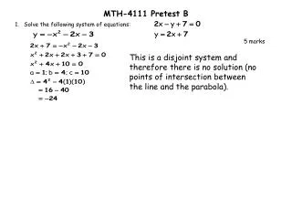 1. Solve the following system of equations: