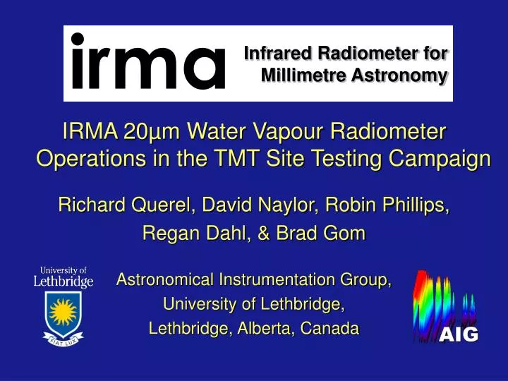 infrared radiometer for millimetre astronomy