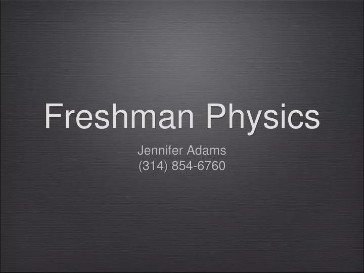 freshman physics