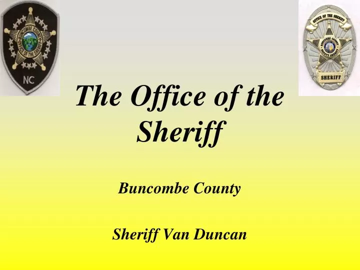 the office of the sheriff