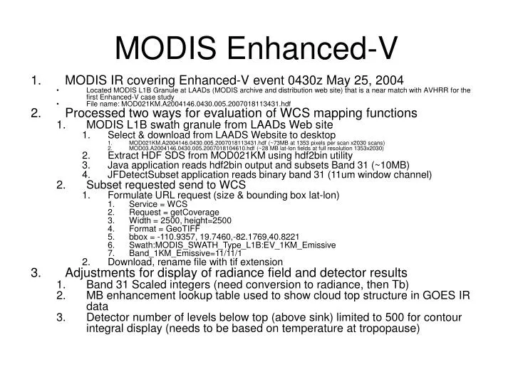 modis enhanced v