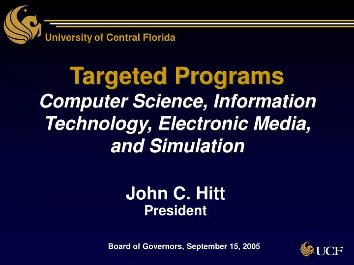 targeted programs computer science information technology electronic media and simulation