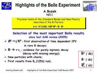 Highlights of the Belle Experiment