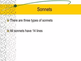 sonnets