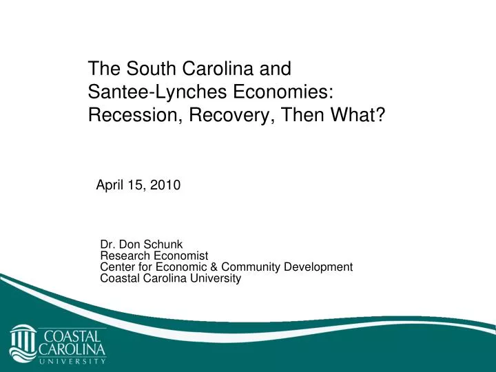 the south carolina and santee lynches economies recession recovery then what