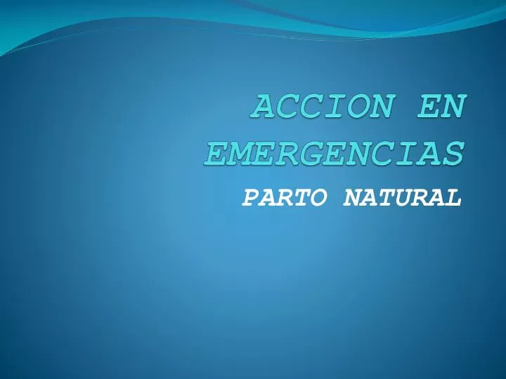 accion en emergencias