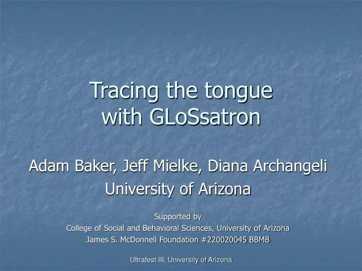 tracing the tongue with glossatron