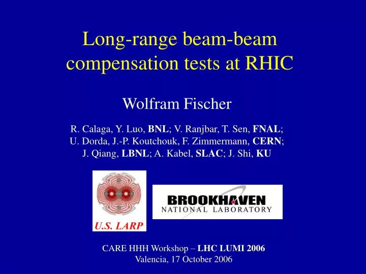 long range beam beam compensation tests at rhic