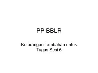 pp bblr