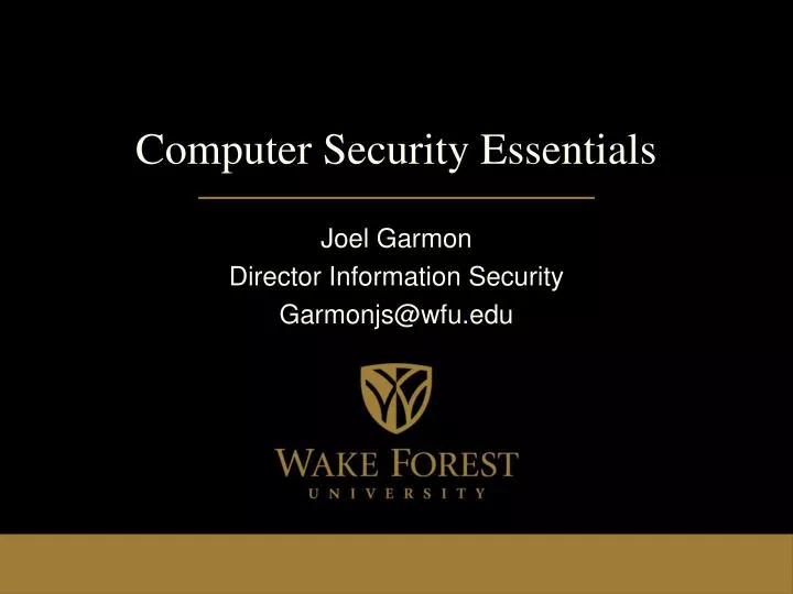 computer security essentials