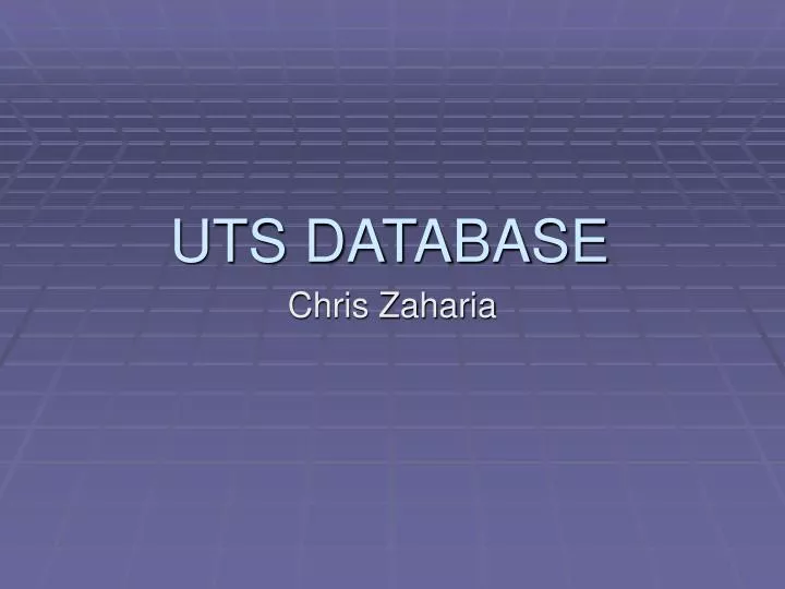uts database