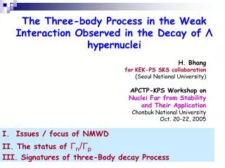 The Three-body Process in the Weak Interaction Observed in the Decay of ? hypernuclei