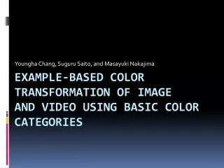 Example-Based Color Transformation of Image and Video Using Basic Color Categories