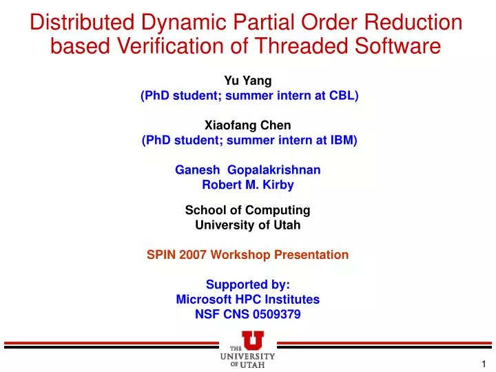 distributed dynamic partial order reduction based verification of threaded software