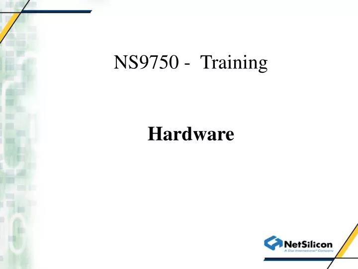 ns9750 training hardware