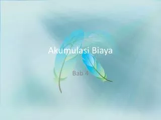 akumulasi biaya