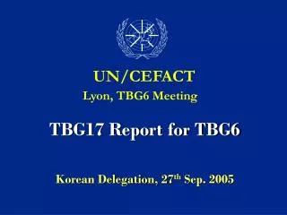 UN/CEFACT Lyon, TBG6 Meeting