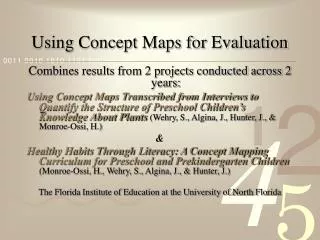 Using Concept Maps for Evaluation